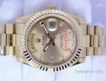 Rolex Day-date Watch Gold Diamond Marker Men Size